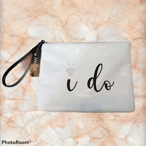 "I Do" White Bridal Wristlet